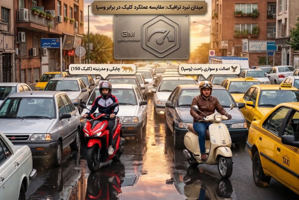 بررسی و مقایسه موتور کلیک و وسپا بر اساس میزان مصرف سوخت و بازدهی موتور - گهرموتور