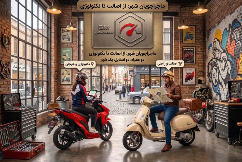 بررسی عملکرد مقایسه موتور کلیک و وسپا در مسافت‌های طولانی و سفرهای بین شهری - گهرموتور